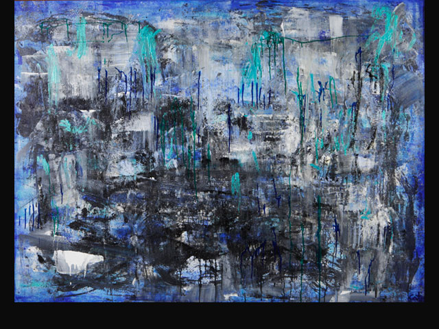 And the Sea Set Sail with the Sky – acrylic 2 x 1.4 M