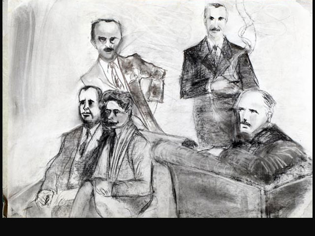 Pioneers – charcoal 50 x 70 cm