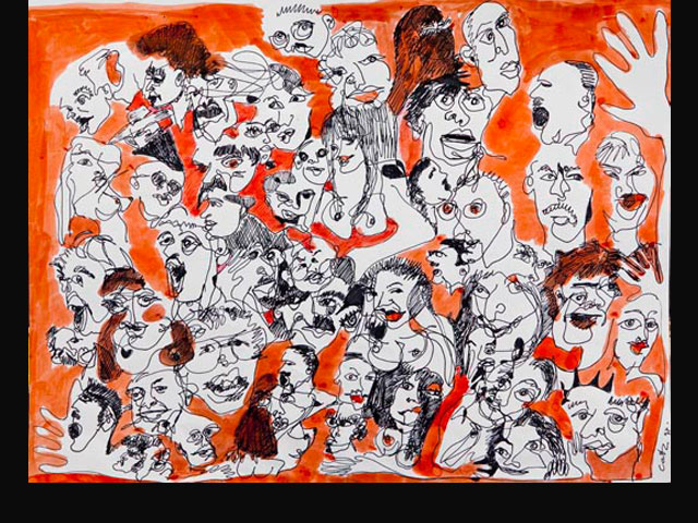 Our Auditorium – ink technique 45 x 35 cm