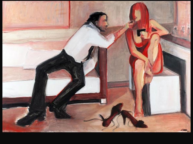 Tenderness – oil on canvas 100 x 70 cm