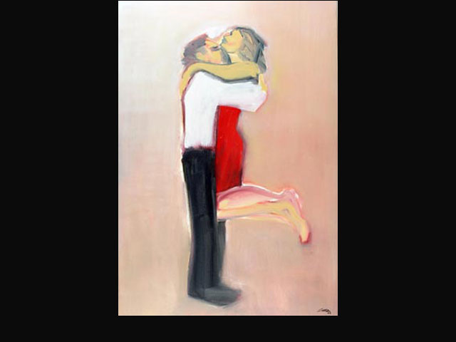 Giving Herself – oil 100 x 70 cm