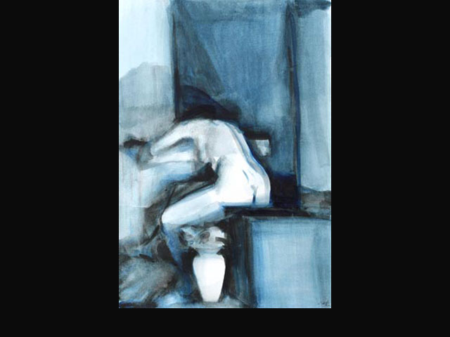 The Blue Hour – watercolor 35 x 50 cm