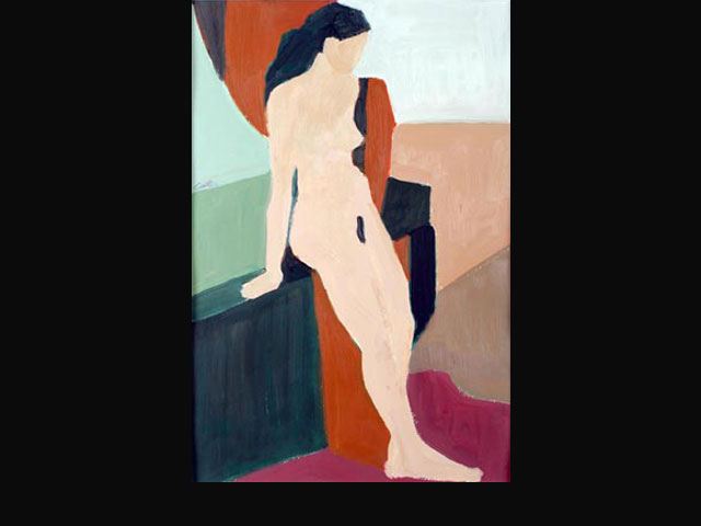 Evening – flat oil on paper 35 x 40 cm