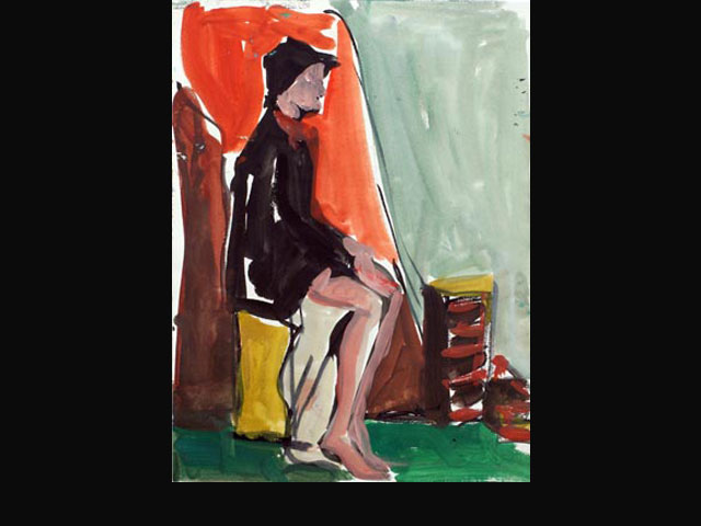 Penelope 1 – flat oil on paper 25 x 35 cm