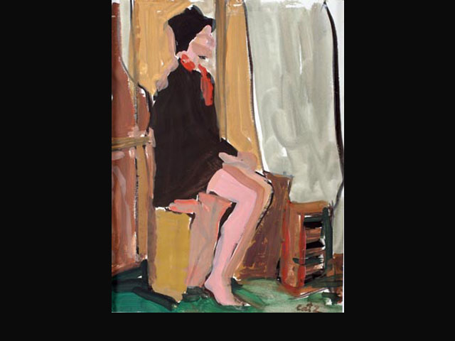 Penelope 2 – flat oil on paper 25 x 35 cm