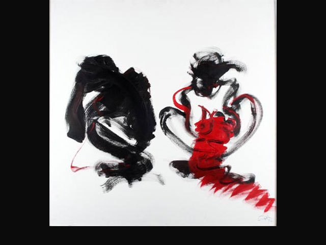 Incandescent Violence – acrylic 100 x 100 cm