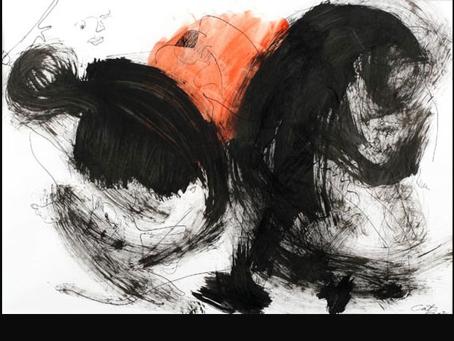 Homicidal Obedience – ink 35 x 50 cm