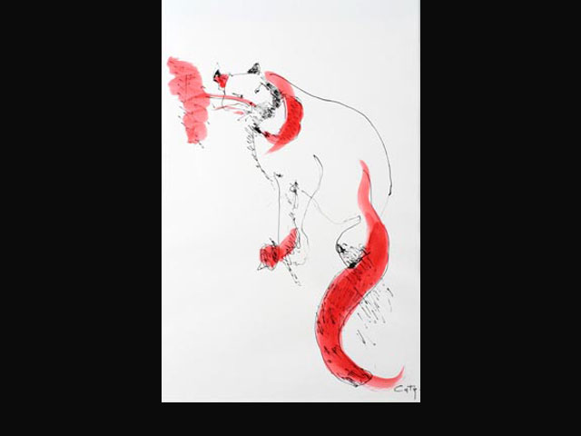 Ambush 3 – ink 35 x 50 cm