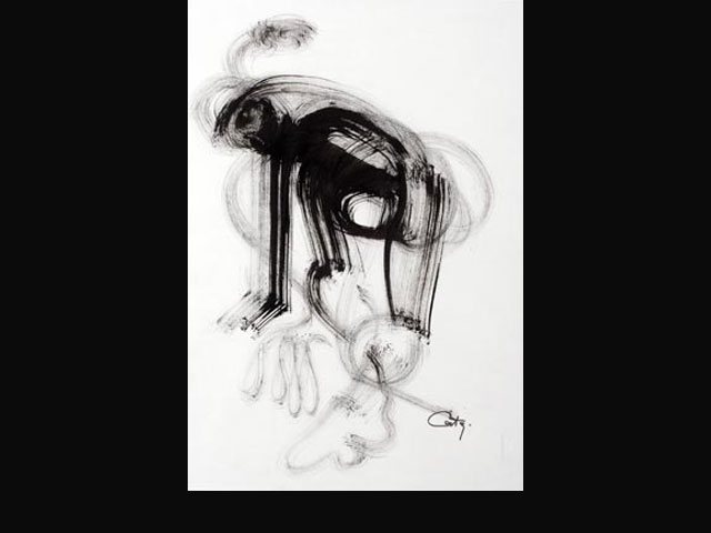 You Can’t Catch Me! – ink 35 x 50 cm