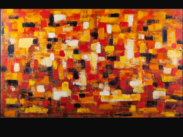 Sunset on the Sand 1 – acrylic on canvas 2 x 1.3 M