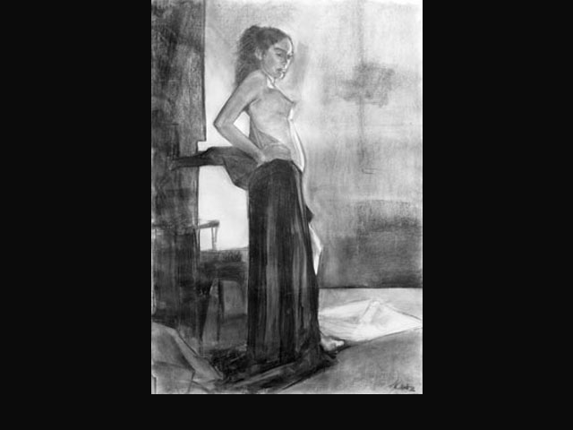 “Carmen” carbonilla 100x70 cm.