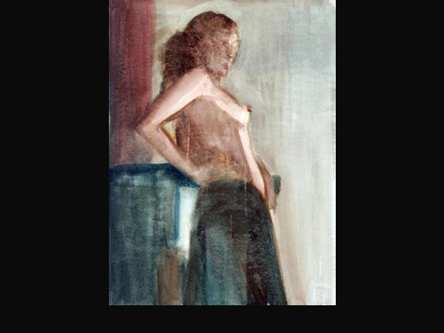 “Crepúsculo flamenco” acuarela 35x50 cm.