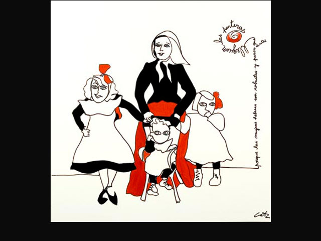 “Porque las mujeres... hebreas son robustas y paren antes que la partera venga a ellas...” acrílico 1x1 mts.