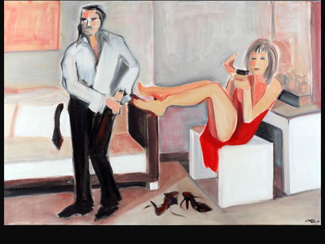 “La indiferencia” óleo 100x70 cm.