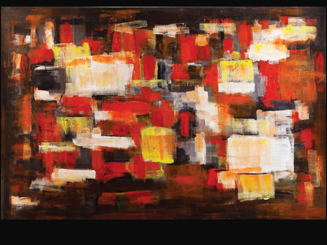 “Anochecer en la ciudad”
acrílico sobre tela 2x1,30 mts.